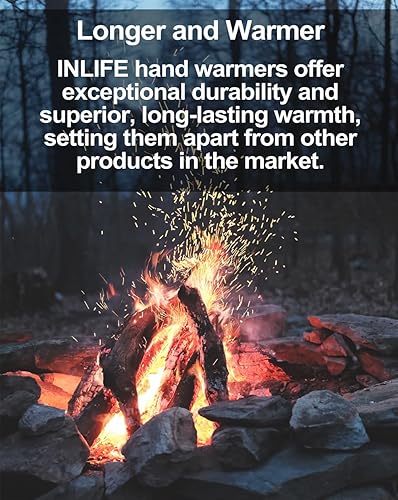 Miniatura 7 de INLIFE, 30 paquetes, calentadores grandes de manos y cuerpo hechos en Corea, súper cálidos y de larga duración, hasta 18 horas de calor, inodoros,