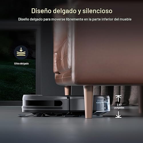 Miniatura 4 de Robot aspirador y trapeador combinado, aspiradoras robóticas 2 en 1 con aplicación/WiFi/control remoto, robot aspirador con fuerte succión,