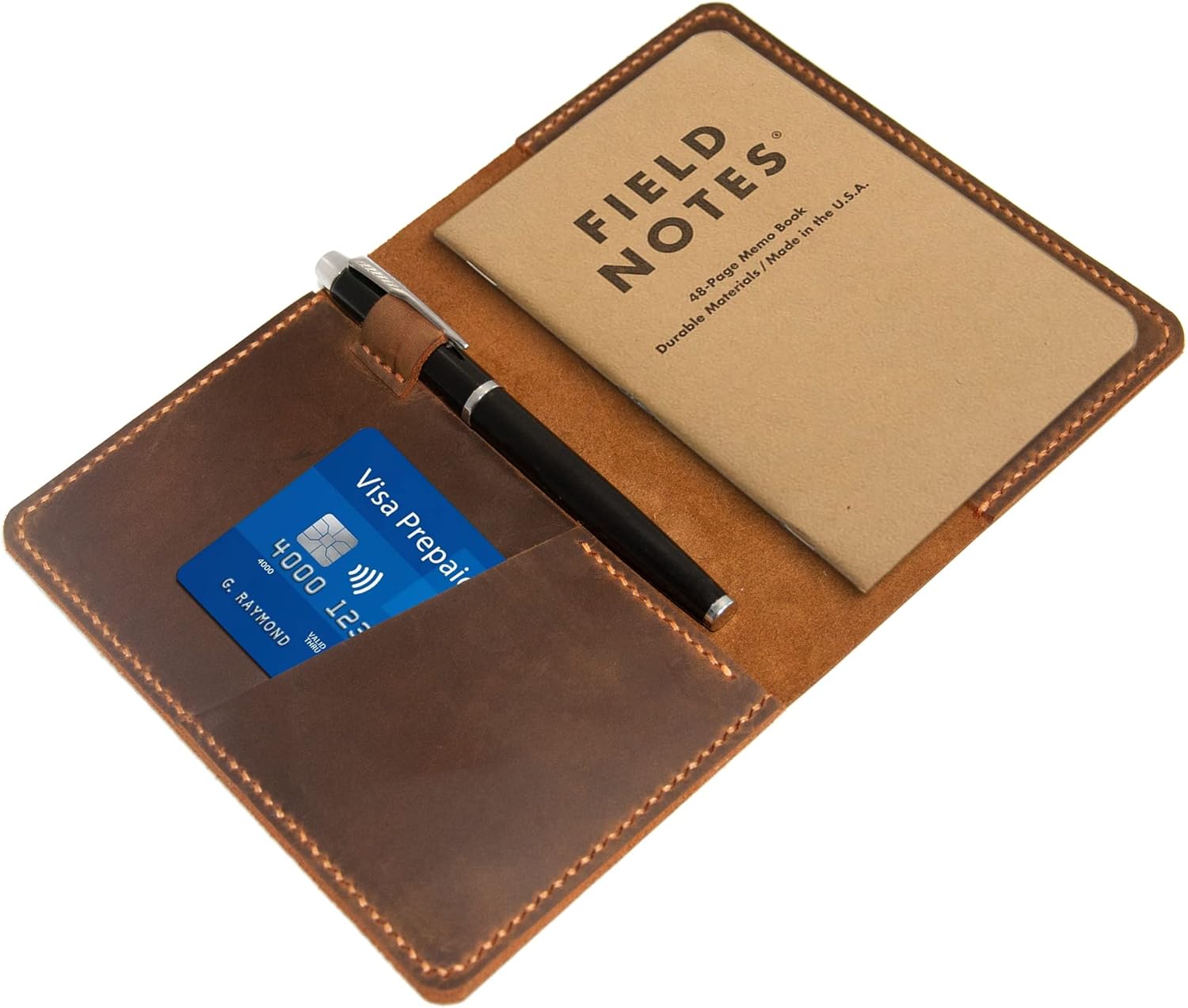Personalized Leather Journal Cover With Pen Holder For Field Notes 3.5" X 5.5" For Moleskine, Handmade Vintage Leather Cover For Notebooks,Customized Gifts