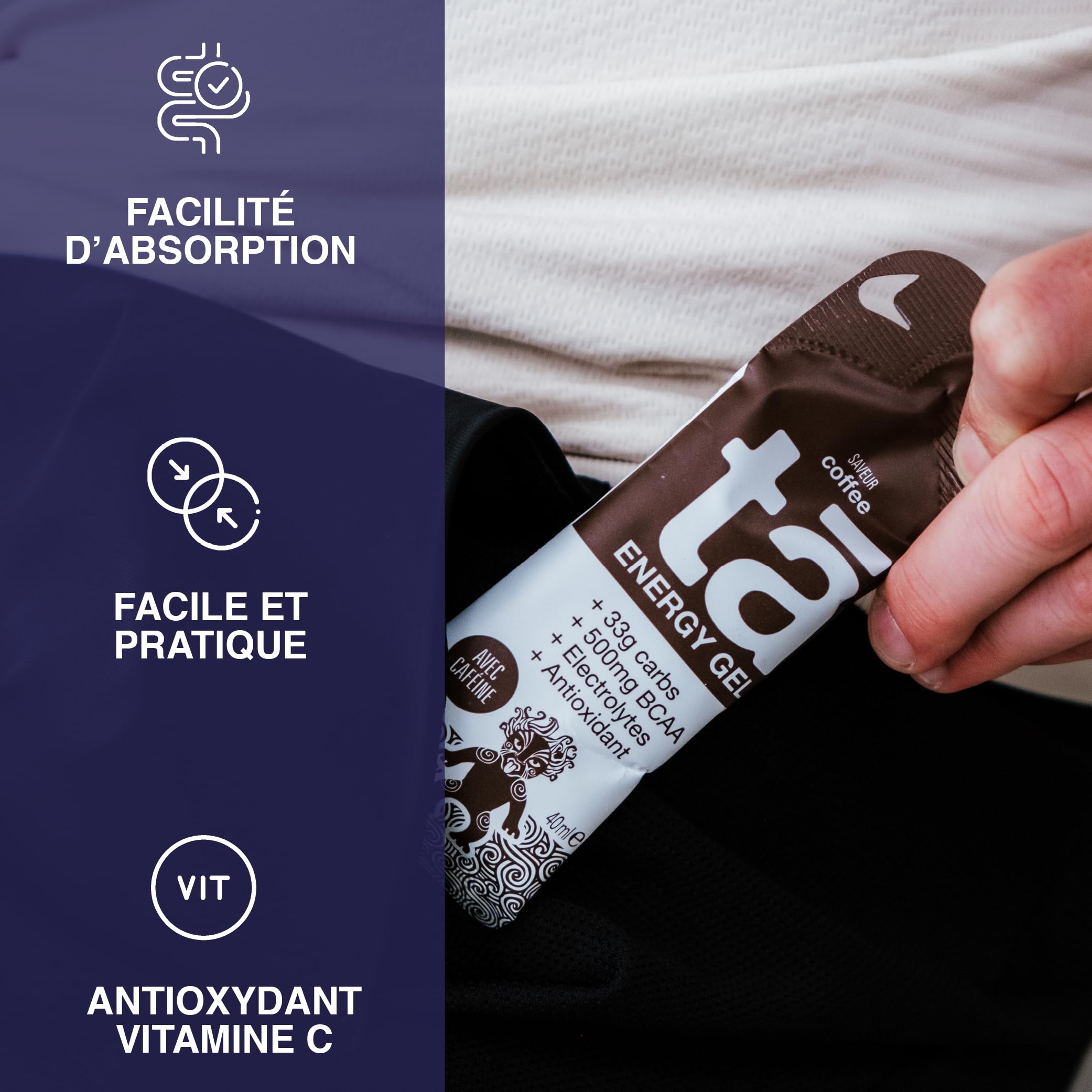 TA ENERGY - Pack x12 - Energy Gel - Energie - Sodium - BCAA - Antioxydants - Idéal pendant les activités sportives 133Kcal