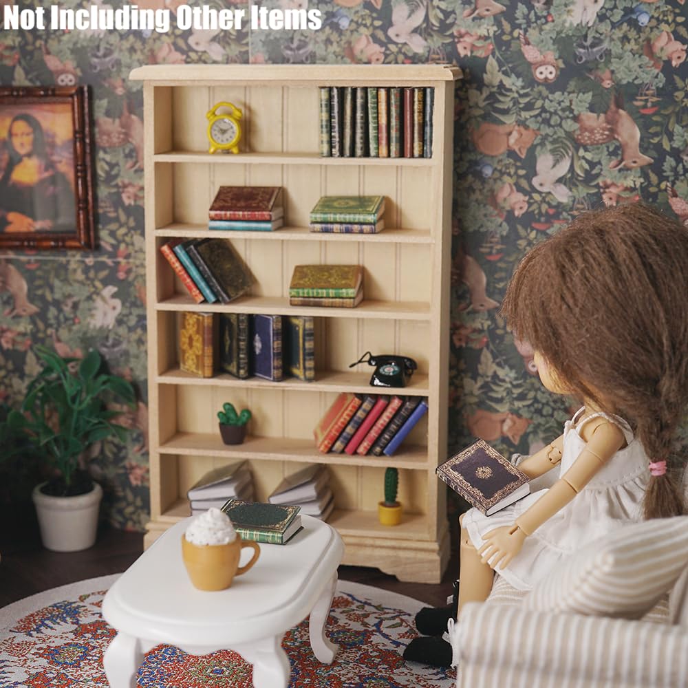 Amazon | Odoria ドールハウス 本棚 レトロ ミニチュア: 73点セット 1