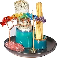 Vista 1 de Soporte multifuncional para incienso y velas, quemador de salvia ardiente de Palo Santo, cuenco para manchas, centro de mesa de café, decoración