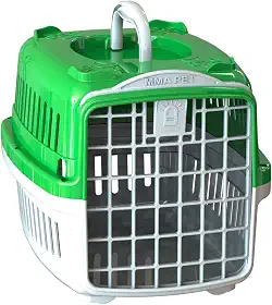 Caixa de Transporte Pet Gatos e Cães Pequeno Médio e Grandes (Verde, Nº2 até 10kg)
