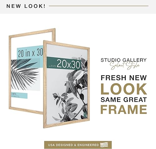 Miniatura 2 de MCS Studio Gallery - Marco de madera natural, 20 x 30 pulgadas, individual