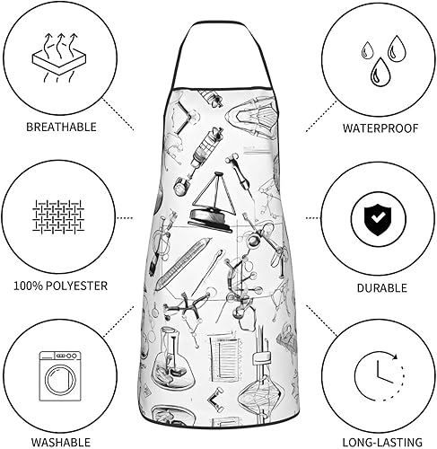 Miniatura 8 de Chemistry Print Apron,Printed Apron, Chef Pron,Home Cooking Apron