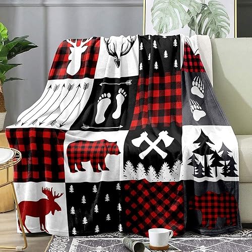 Vista 50 de LUVIVIHOME Manta de Feliz Navidad, bolas de Navidad azules doradas, manta de invierno con copos de nieve, manta individual, acogedora manta cálida