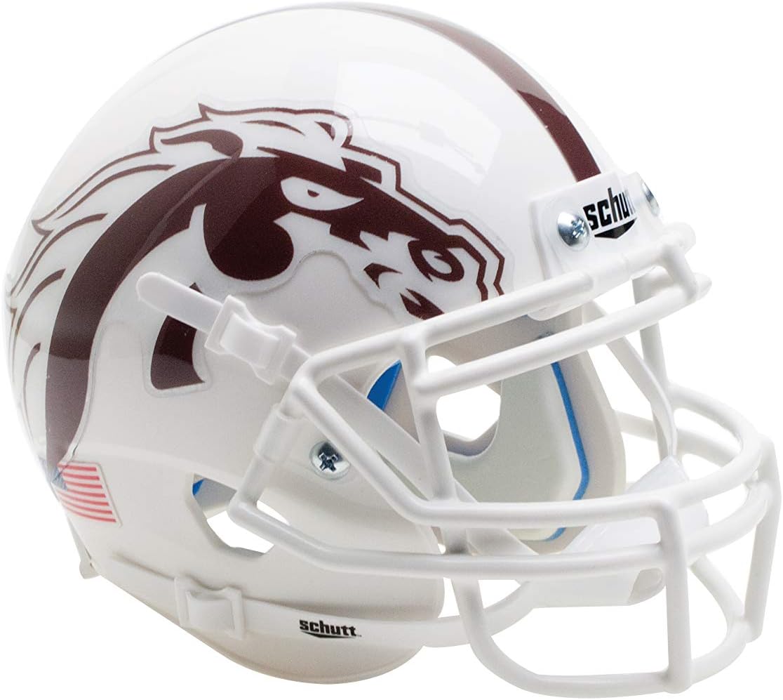 Schutt NCAA Western Michigan Broncos Mini Authentic XP Football Helmet, Oversized Brown 2016 Alt. 3: Sports & Outdoors