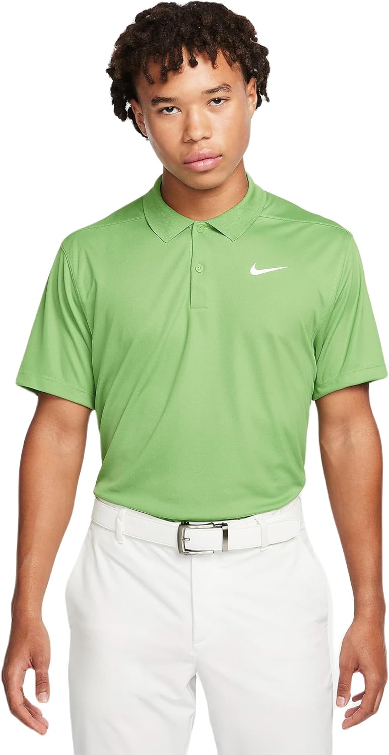 Nike Men's Dri-fit Victory Polo, Chlorophyll/White, XXL Regular US