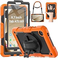 Vista 23 de HXCASEAC Funda para Samsung Galaxy Tab A9 de 8,7 pulgadas, protectora con protector de pantalla/correa de mano/soporte para bolígrafo, resistente a