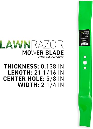 Miniatura 3 de 8TEN Lawnrazor - Cuchilla de cortacésped de 21 pulgadas para AYP Husqvarna Poulan 165833 175064 176135 189028 532406712 (triturador), paquete de 3