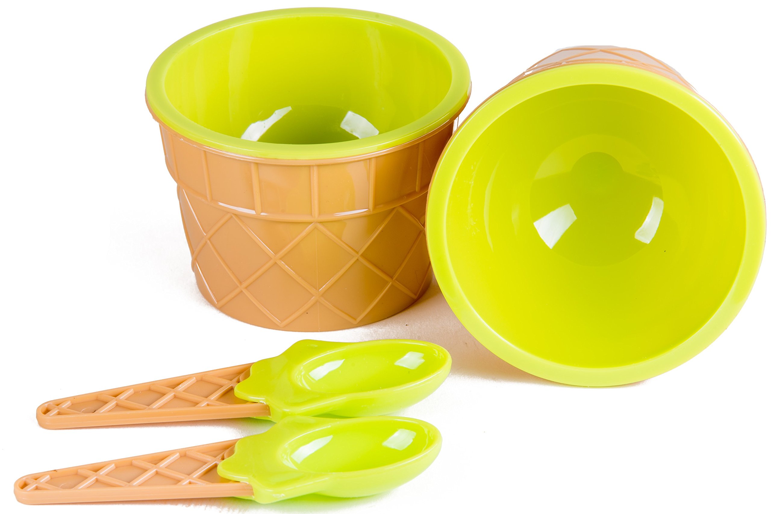 Buy Ice Cream Cups with Spoons / Large Plastic Dish with Spoon