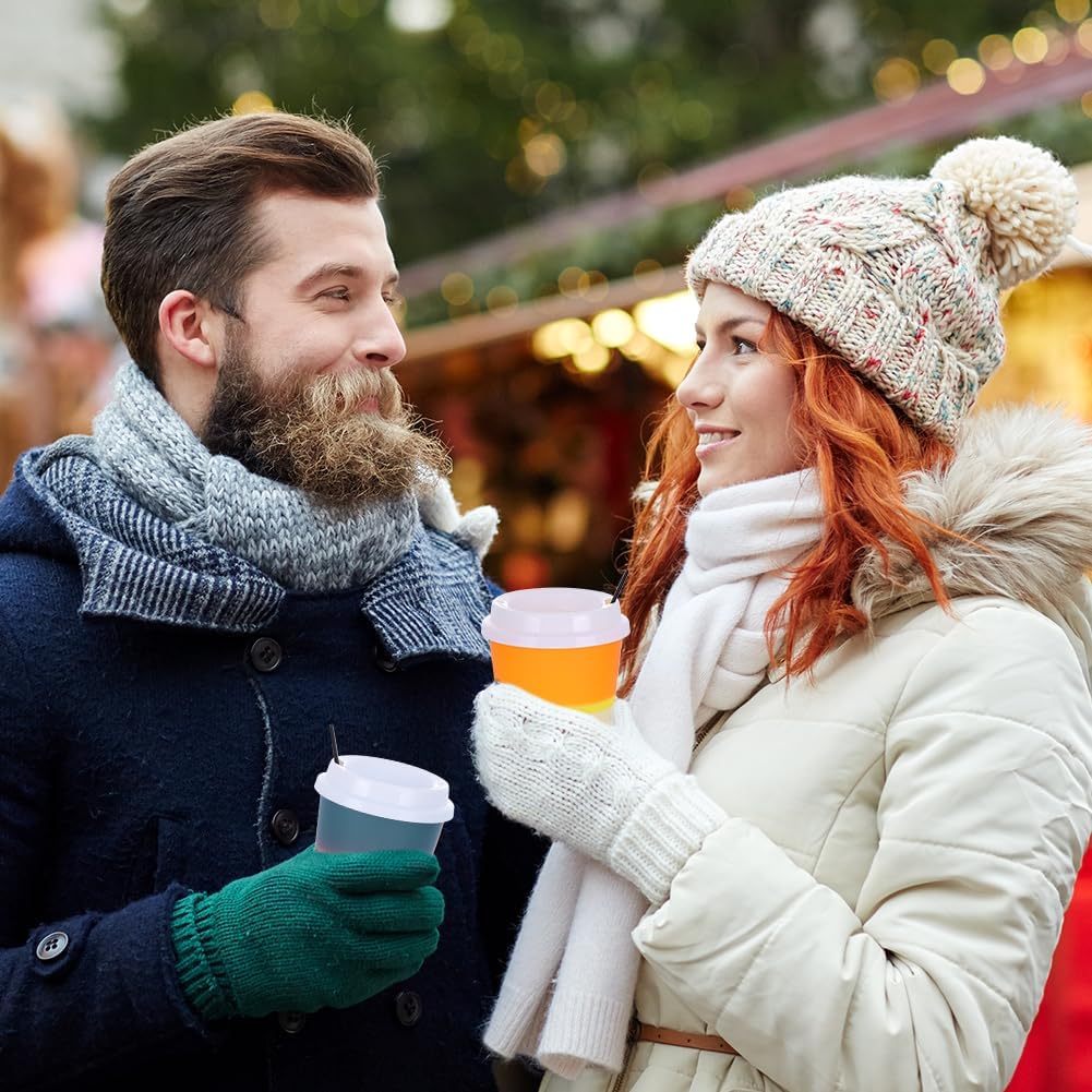 Hot Color Changing Reusable Cups 9 Pack 16 oz Bulk Plastic TO-GO Coffee Cups with Lids - Travel Tumblers for Kids and Audlts - Image 7