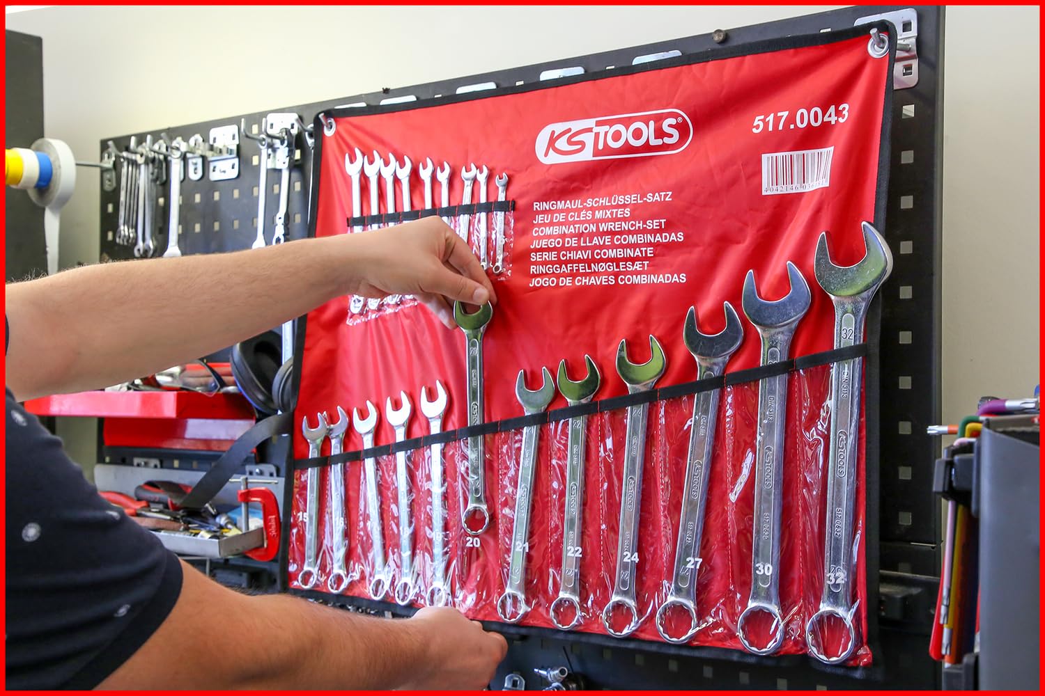 KS Tools 517.0043 Ringmaulschlüssel-Satz, abgewinkelt, 21-tlg 6-32mm | 517.0043, Ring-/gabelschlüsselsatz