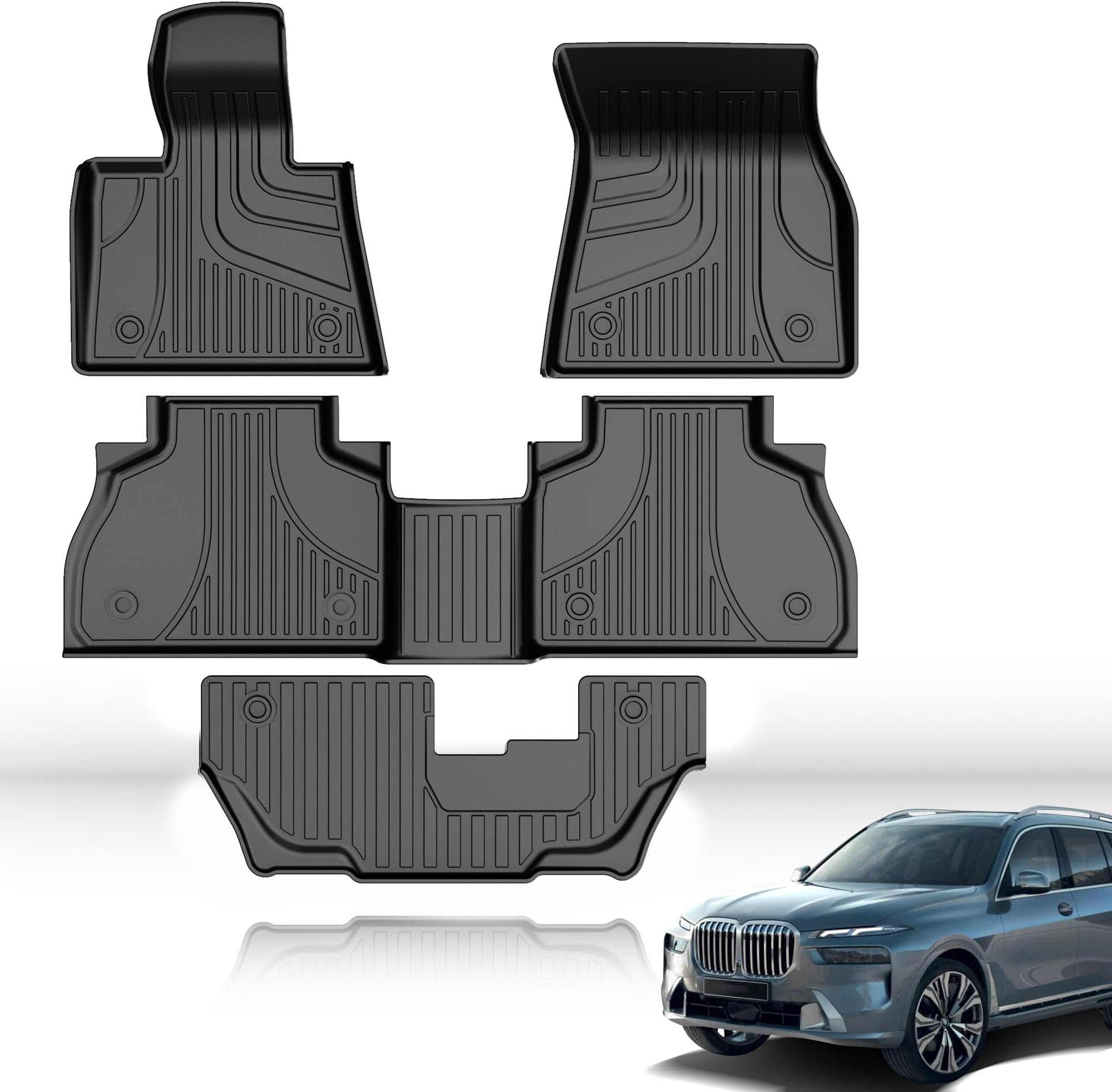 Amazon.com: SMARTLINER Custom Floor Mats 3 Rows and Cargo Liner Behind ...