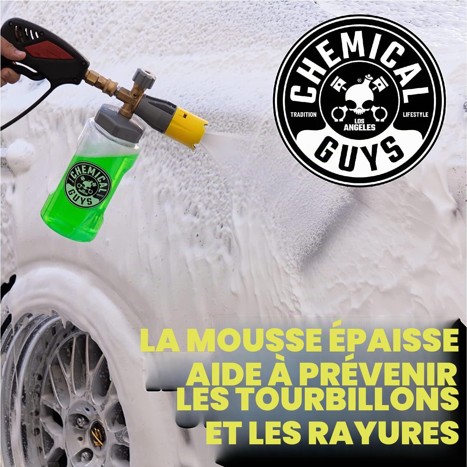 Chemical Guys EQP324 Big Mouth Max Release Canon à Mousse (Lavage de Voiture, Lavage à Domicile et Bateau Qui se connecte à Votre Nettoyeur Haute Pression) Bouteille de 963,9 g