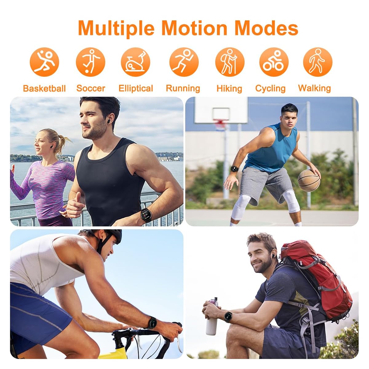 Smartwatch mit Ohrhörern, 3,5 cm runde Fitnessuhr X7, 2-in-1-Bluetooth-Uhr mit Schritt, Kalorien, Schlafmonitor, Herzfrequenz-Blutdruck-Monitor für iOS & Android