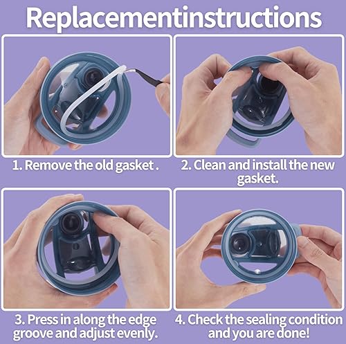 Miniatura 6 de 9 piezas de repuesto para botella mezcladora Strada Shaker Cup botella de agua de acero inoxidable, junta de botella batidora de alambre, compatible