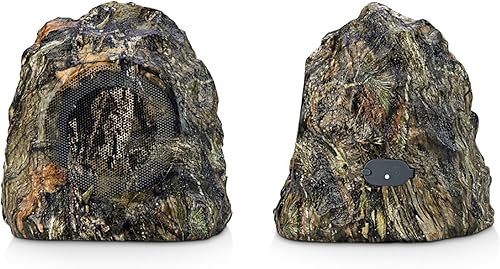 iHome Mossy Oak Camo IHRK-400MOBC-PR - Juego de altavoces inalámbricos impermeables para acampar al aire libre, amantes de la caza y la pesca.