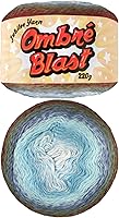 Vista 12 de JubileeYarn Hilo Ombré Blast - 220g/pastel Algodón Peso Bebé - Cripta de Hielo - 1 Pastel