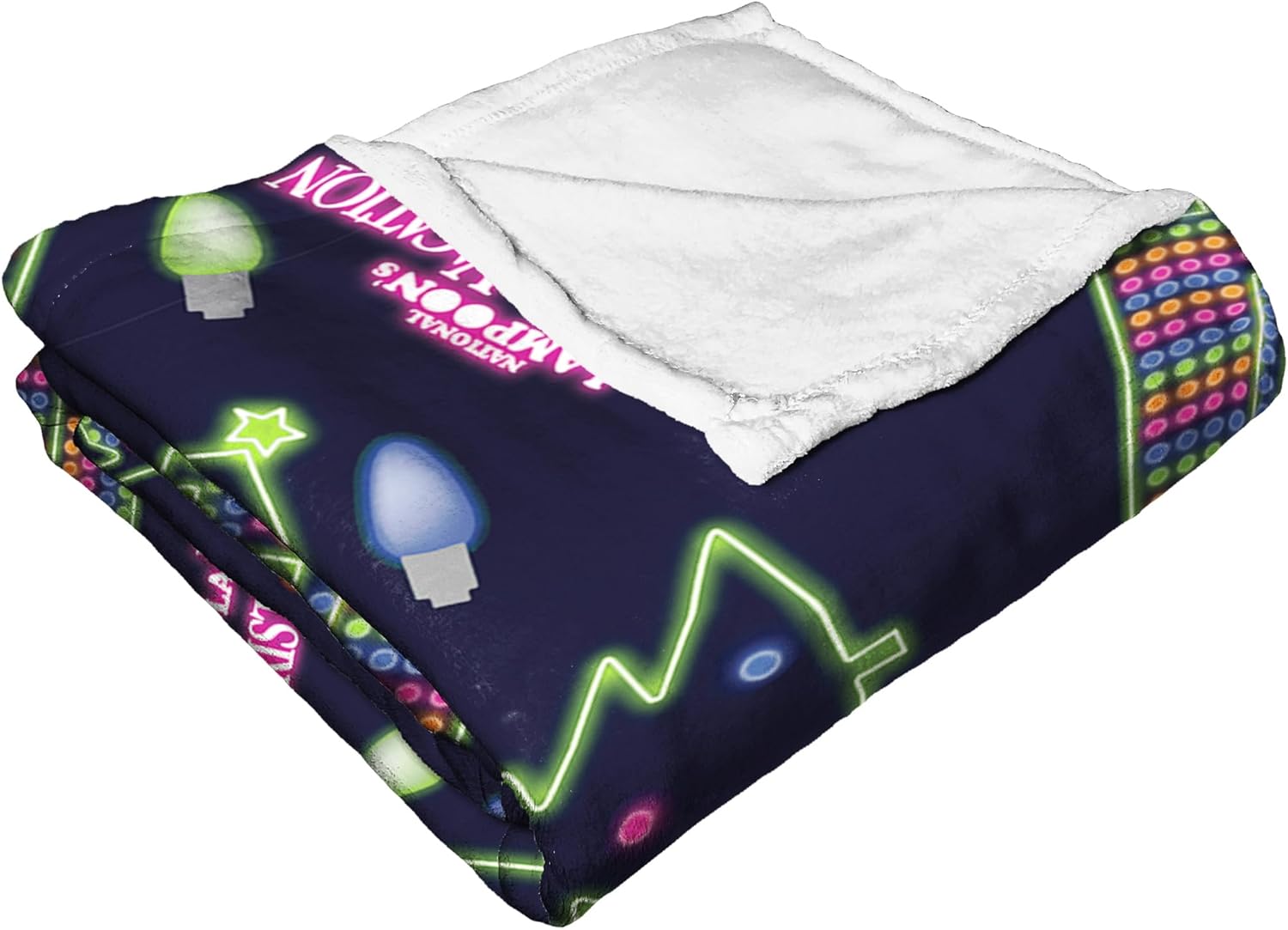 Northwest National Lampoons Christmas Vacation Silk Touch Throw Blanket, 50" x 60", Neon Christmas Lights