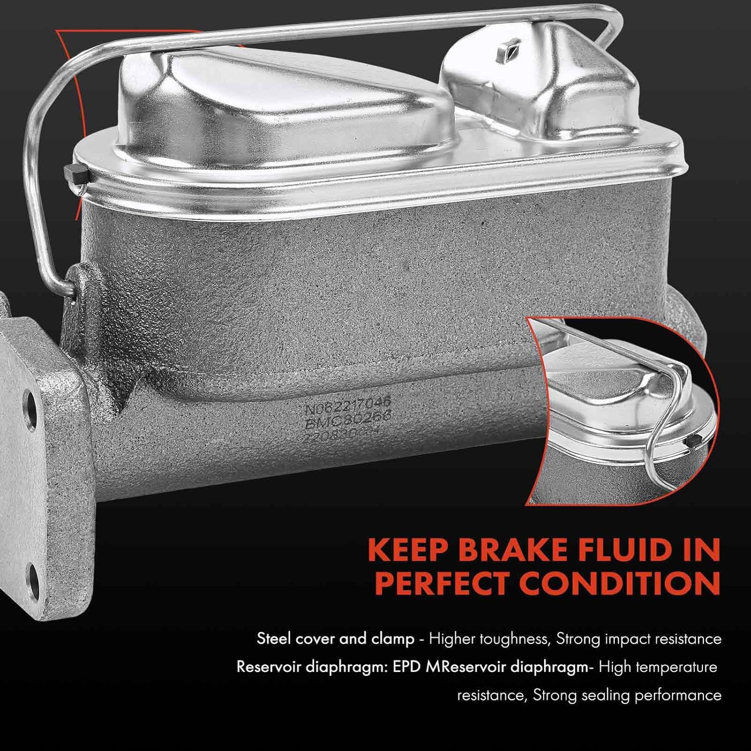 A-Premium Brake Master Cylinder with Reservoir and Cap Compatible with Dodge and Plymouth Vehicles - Dart 1973-1975, Duster 1973-1974, Scamp 1973-1974, Valiant 1973-1974