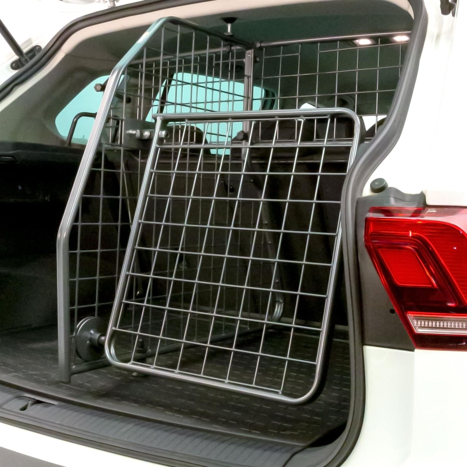 Travall Grille de séparation et grille arrière pour chien compatible avec Jeep Compass (2020) SUV Grille de coffre spécifique au véhicule Protection des bagages Grille de séparation en acier pour