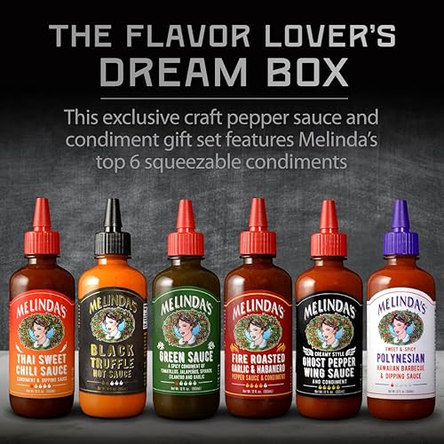 Miniatura 2 de Melindas - Colección A Taste of Melindas  Juego de regalo de salsa de pimienta artesanal y condimentos incluye trufa negra chile dulce tailandés ajo