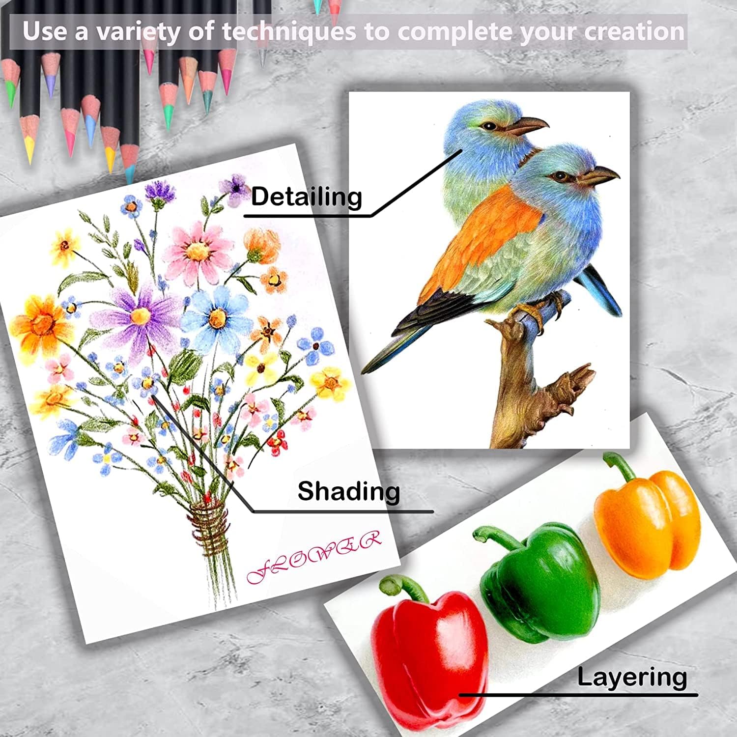 75 Pc Pencil Colour Set 72 Colour Pencils for Artists 1 Sharpener 1 Eraser for Adult Coloring Books School Supplies Soft Core Colour Pencil Set for Kids Sketching Drawing Pencils Art Supplies