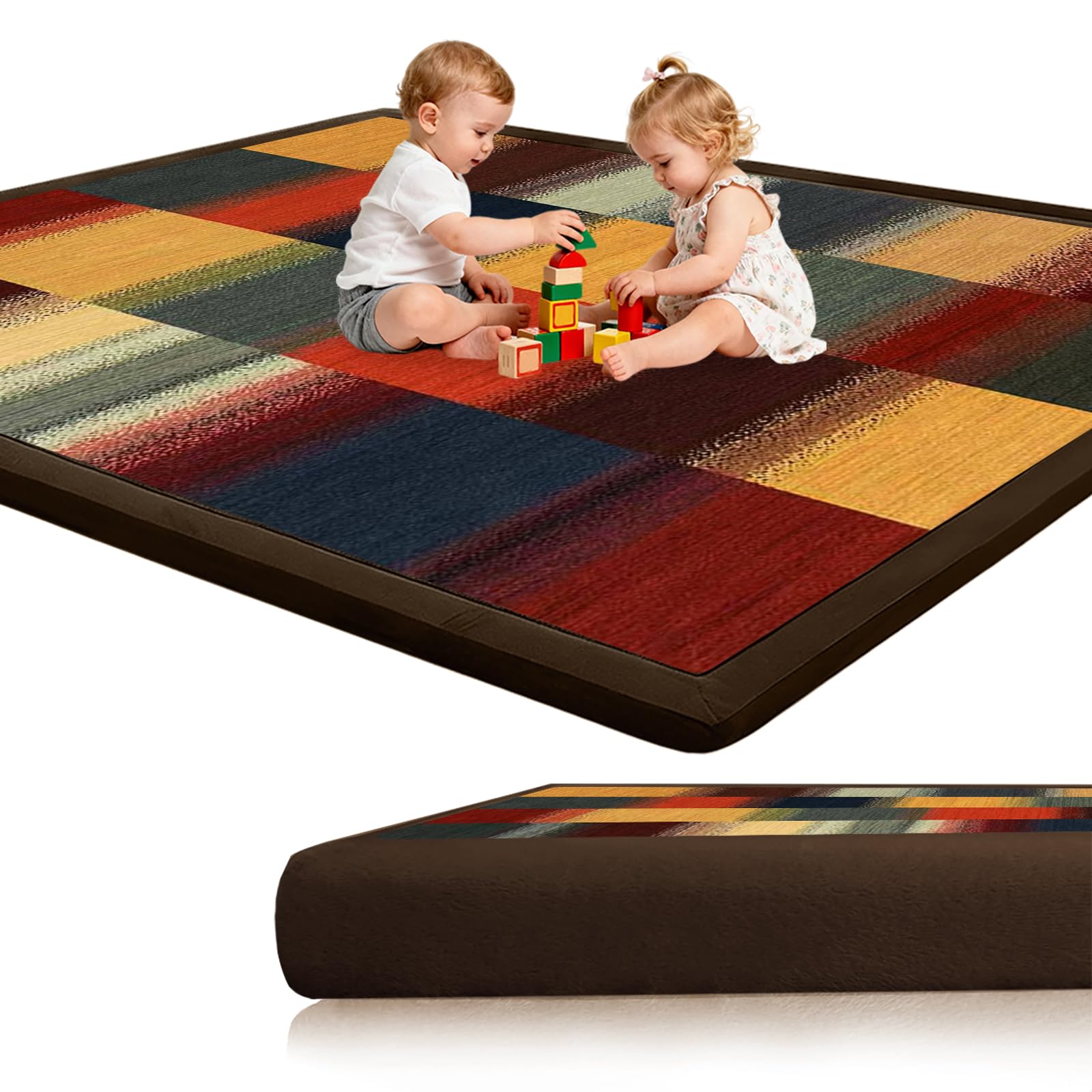 Tappeto Gioco Bambini Acolchado 2 cm Extra Spesso, Antiscivolo, Ideale per Pavimenti e Box Neonato, Palestra Neonati, Tappeto Tummy Time Neonati 190 x 300cm
