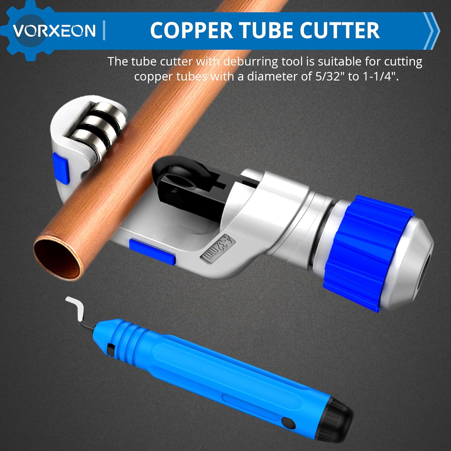 Hydraulic Copper pipe crimper with pipe cutter, Propress tool Vus Dies 1/2", 3/4", 1" With 360° Rotating head For Copper tube, Carbon/Stainless steel Pipes, With Durable Storage Case