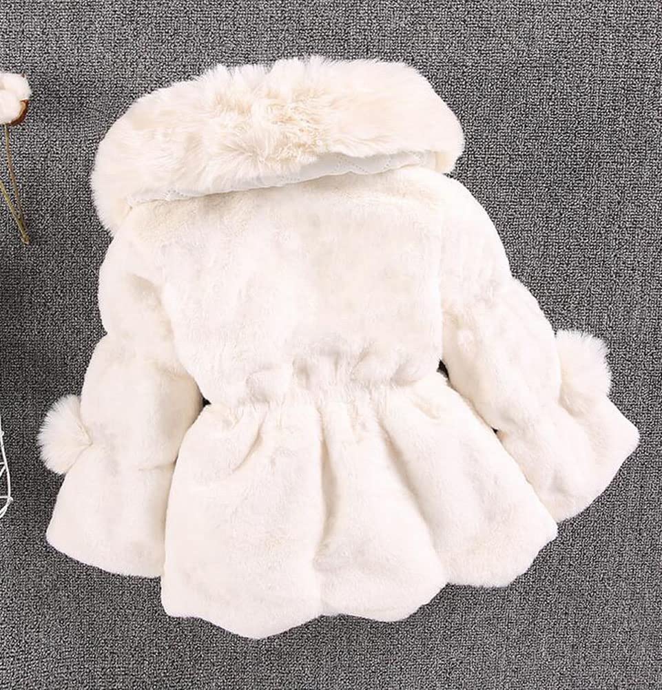 Cappotto Ragazza Giacca Bambino Ragazza Finta Pelliccia Cappuccio Cappotto Cappotto Poncho