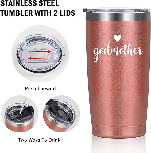 Miniatura 6 de LiqCool Regalo de propuesta de padrinos, juego de vasos aislados con llavero, regalo para padrinos de parte del ahijado, regalos de padres de Dios