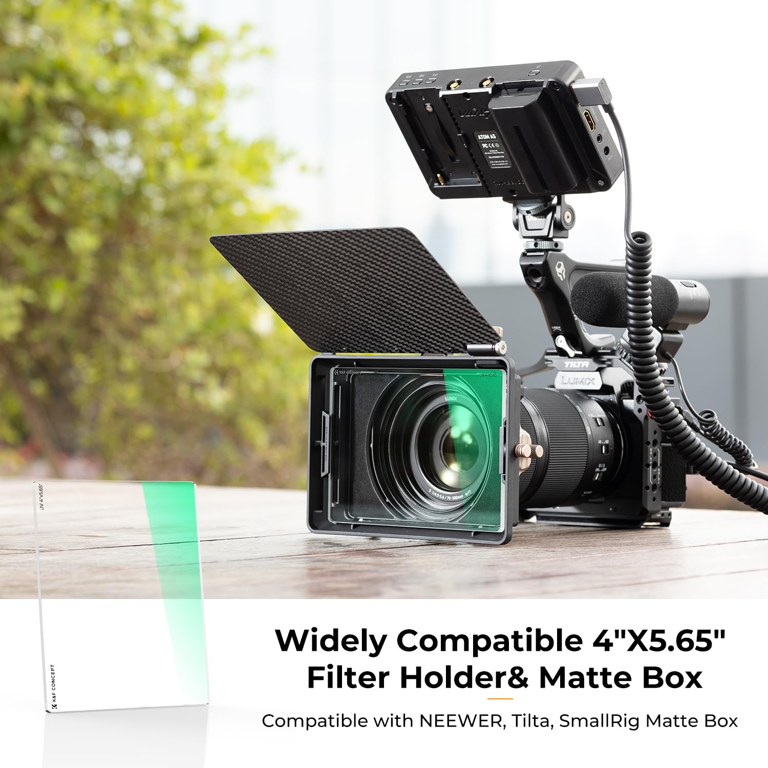 K&F CONCEPT Square UV Filter, 4"x5.65" Protective Filter Compatible with Tilta Compatible with SmallRig and Other Matte Box - Image 2