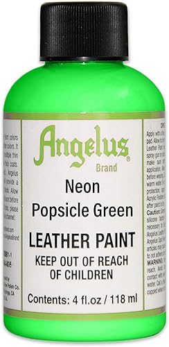 Angelus Neon-4 oz Leather Paint, Popsicle Green