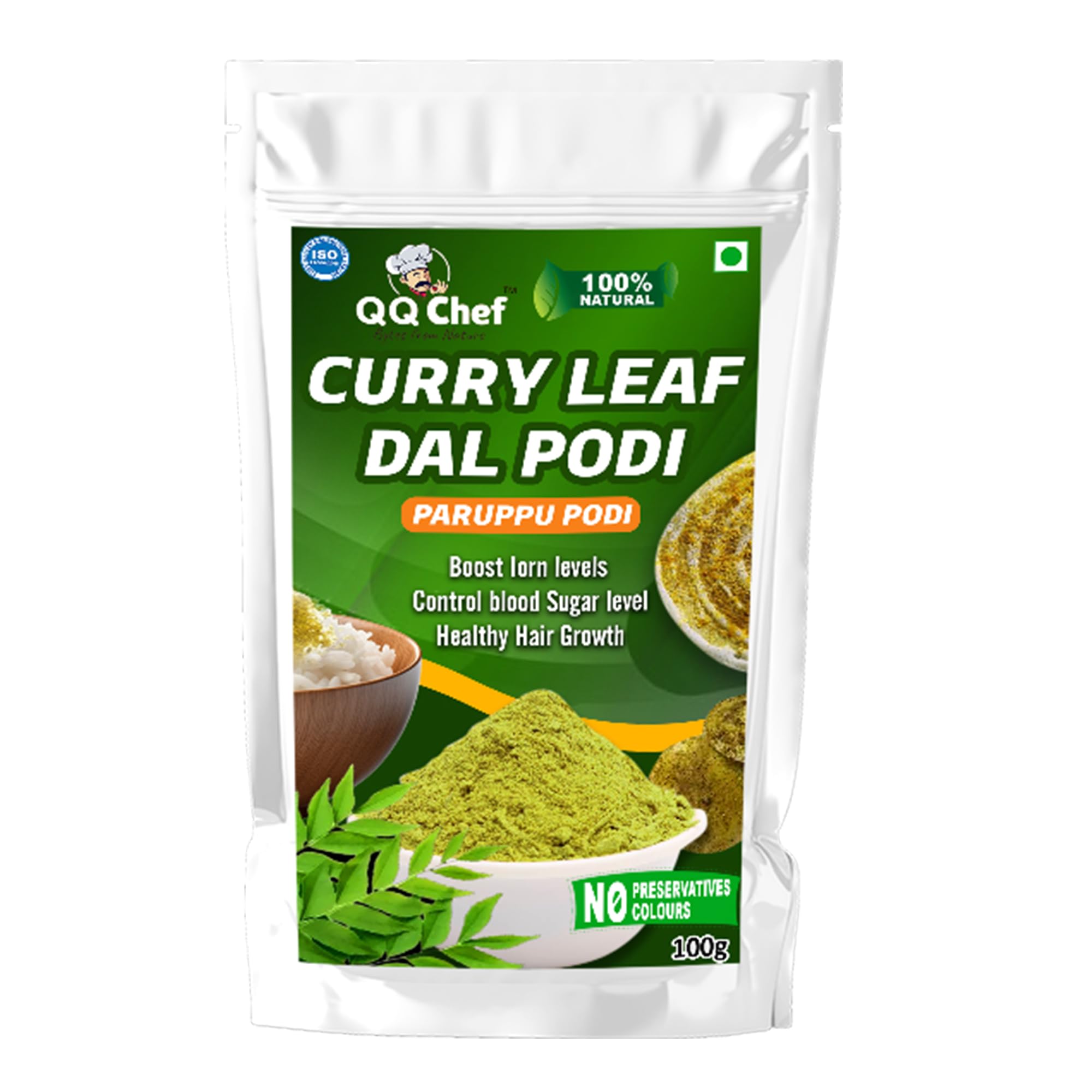 QQChef Curry Leaf Dal Powder Paruppu Podi Combo for Rice, Idly, Dosa, Dishes Homemade & No Artificial flavor (100gm x2 Pcs) (B0D89Z5KWP) Amazon Price History, Amazon Price Tracker