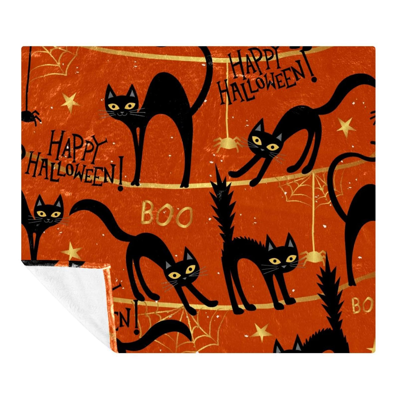 Couverture d'Halloween douce plaid microfibre léger lit et sofa 150x200