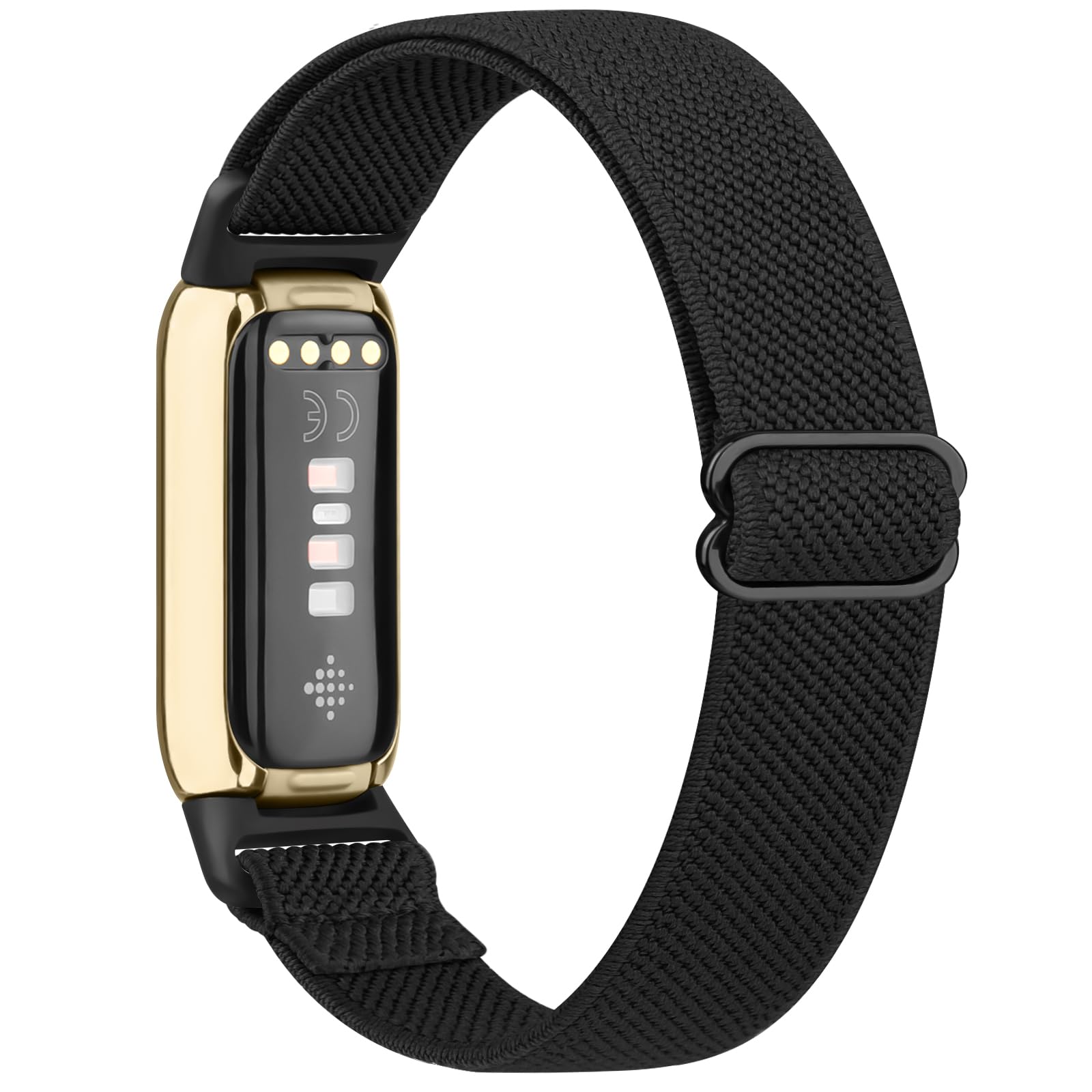 Meliya Band Compatible with Fitbit Luxe Bands for Women Men, Soft Elastic Nylon Wristband Replacement Sport Strap for Fitbit Luxe Fitness Tracker Black