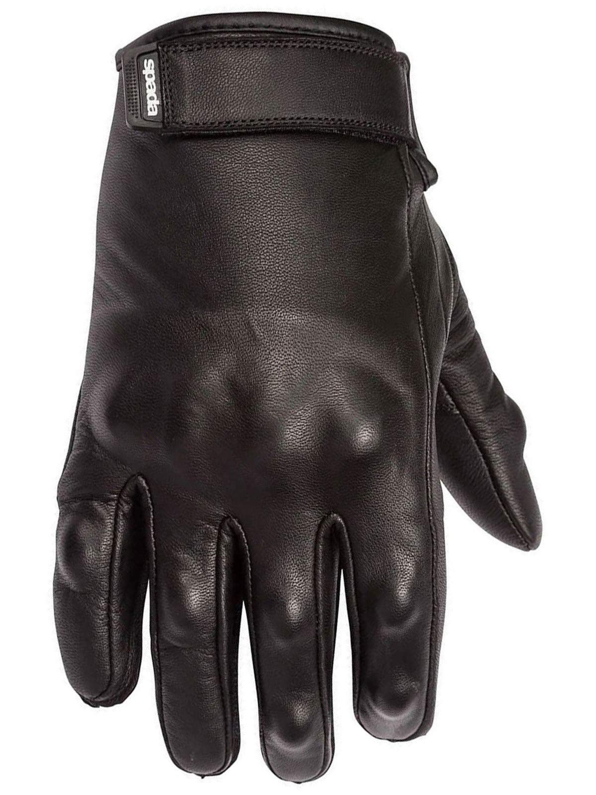 Spada Summer Wyatt Motorcycle Motorbike Lining Leather Gloves - Black (Large)