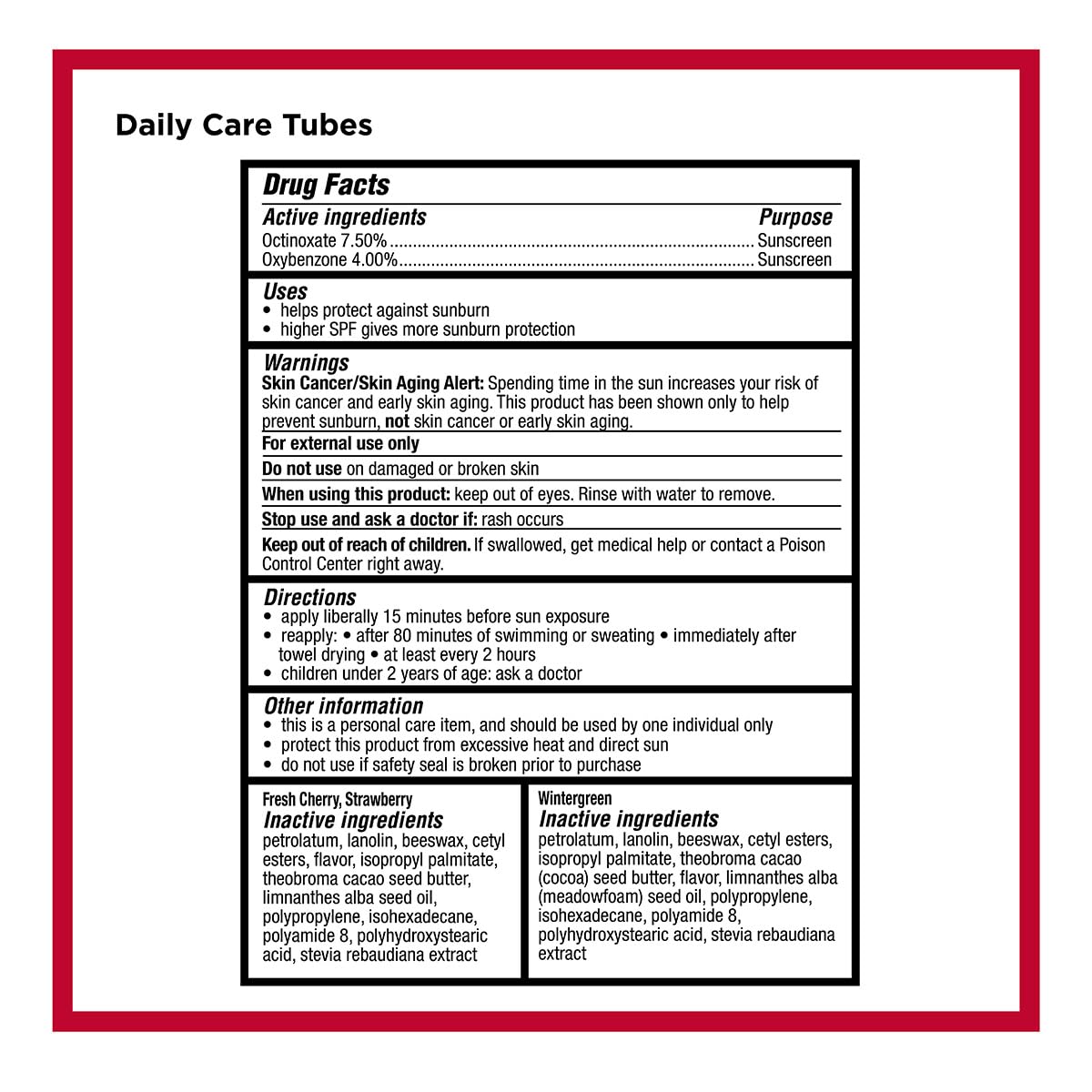 Carmex Daily Care and Daily Care Minis Feuchtigkeitsspendender Lippenbalsam, LSF 15, verschiedene Geschmacksrichtungen, 8 Stück (3 Tuben, 5 Mini-Tuben)