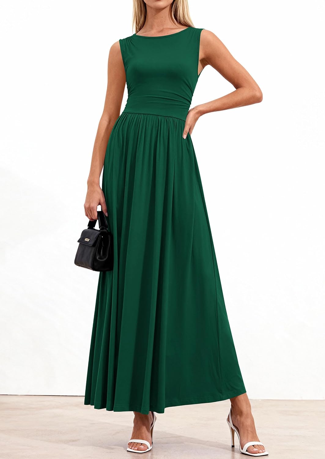 PRETTYGARDEN Summer Maxi Dresses for Women 2026 Sleeveless A Line Flowy Long Casual Sundress Wedding Guest Fashion Clothing - Image 5