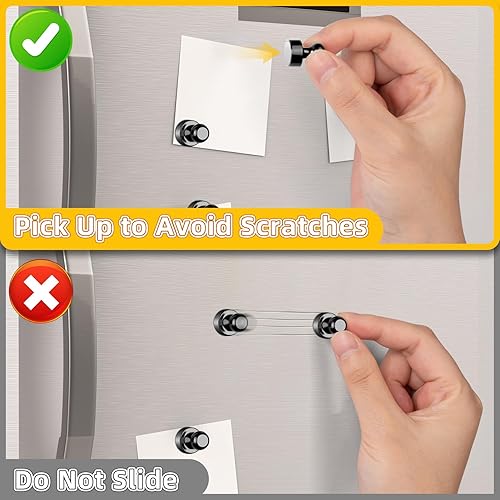 Miniatura 10 de VNDUEEY 12 imanes negros para nevera, imanes de pizarra blanca, imán pequeño y fuerte para pizarra, oficina, aula, cocina