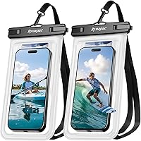 Vista 14 de Bolsa de teléfono impermeable - Funda para celular de 8.5 pulgadas a prueba de agua para viajes a la playa, artículos imprescindibles, soporte