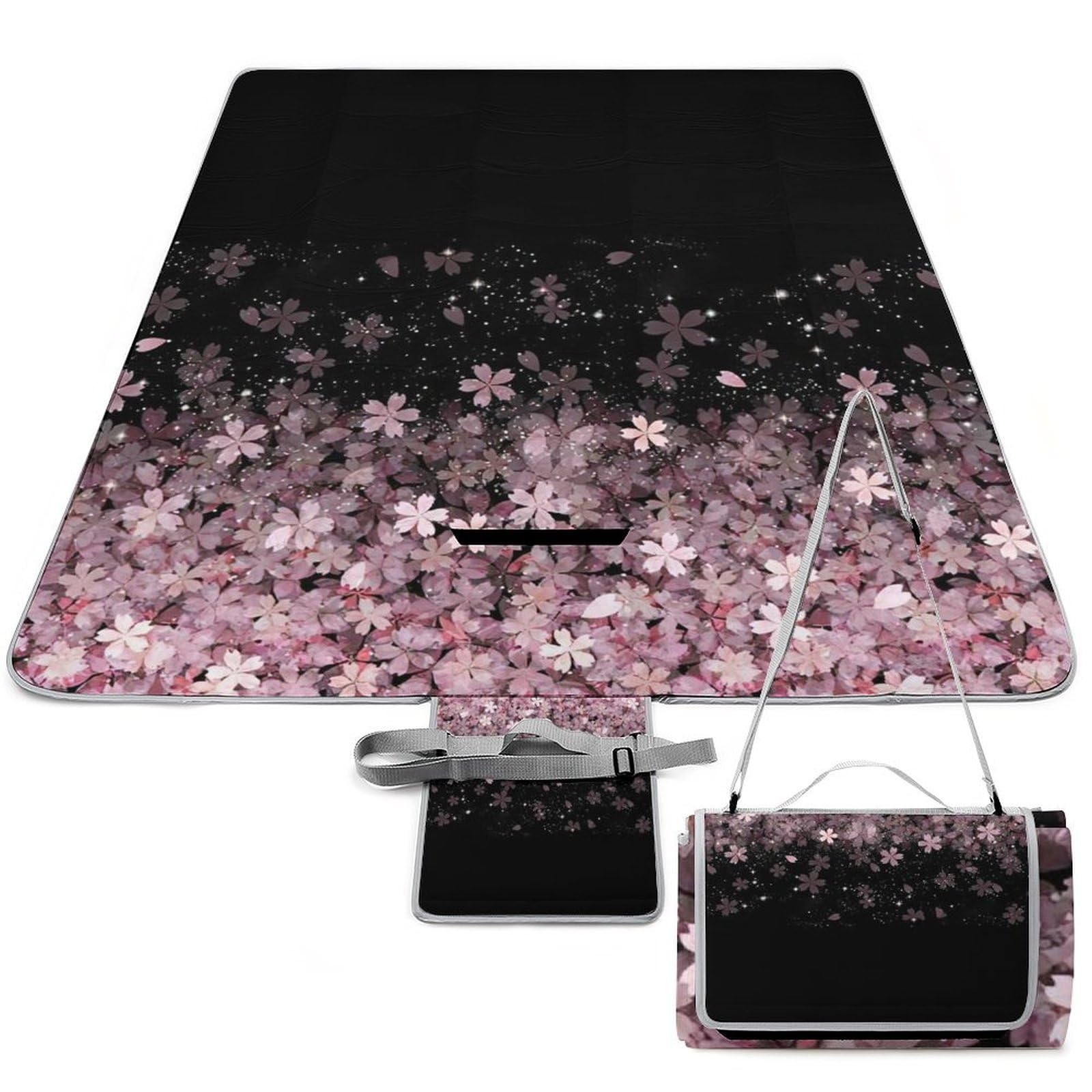 3D Impression De Fleurs Gradients Couverture Pique Nique Tapis Pique Nique Nappe Picnic Couverture De Pique-Nique pour Le Voyage, Le Camping, Les Vacances, Etc 148x148cm
