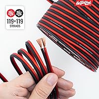 Vista 8 de Install Link Cable de altavoz de calibre 14 (cable de altavoz) para cable de audio de automóvil, hogar o RV, 100 pies, CCA