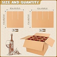 Vista 2 de YOTINO 3 juegos de cajas de mudanza, kits de separadores de vasos para mudanza, vasos de vino, cajas de mudanza, separadores de cartón para cajas