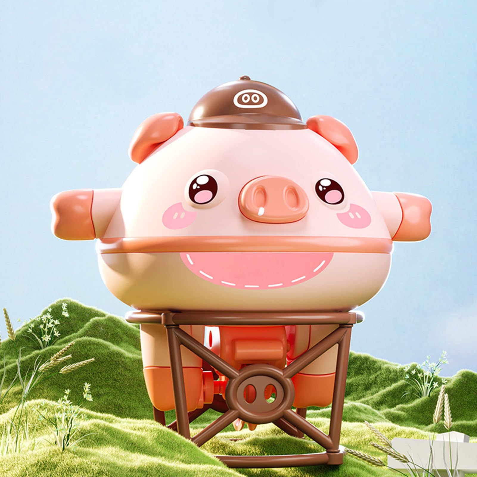 Piggy Walker - 5,5 x 4 x 4,7 Pouces 450G Acrobatie aérienne Nouveau Jouet d'équilibrage de Cascade | Jouet monocycle Transformable en Cochon | drôles éducatifs éducatifs