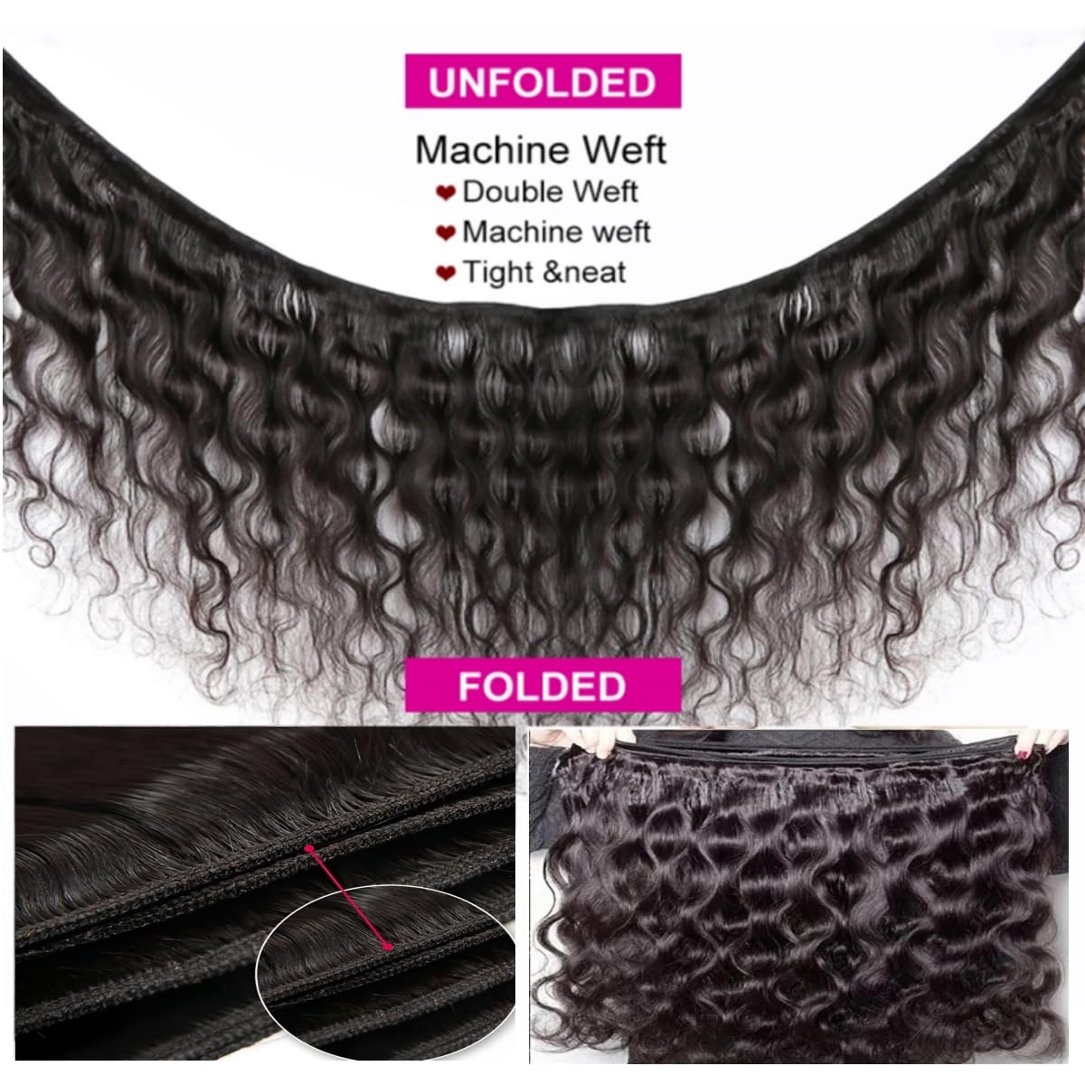 Body Wave Bundles Human Hair Brazilian Virgin Human Hair Bundles Body Wave Natural Black Color Can Be Dyed and Styled 3 Weave Bundles Human Hair Total 300g (natural black color, 18 Inch)