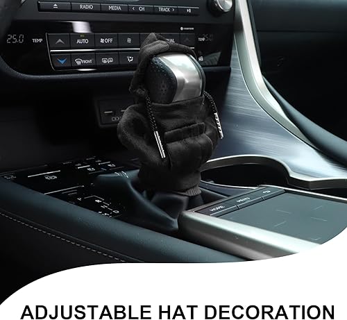 Miniatura 4 de Funda para palanca de cambios de automóvil, funda con capucha para decoración de automóvil, cubierta de palanca de cambios de ajuste universal,