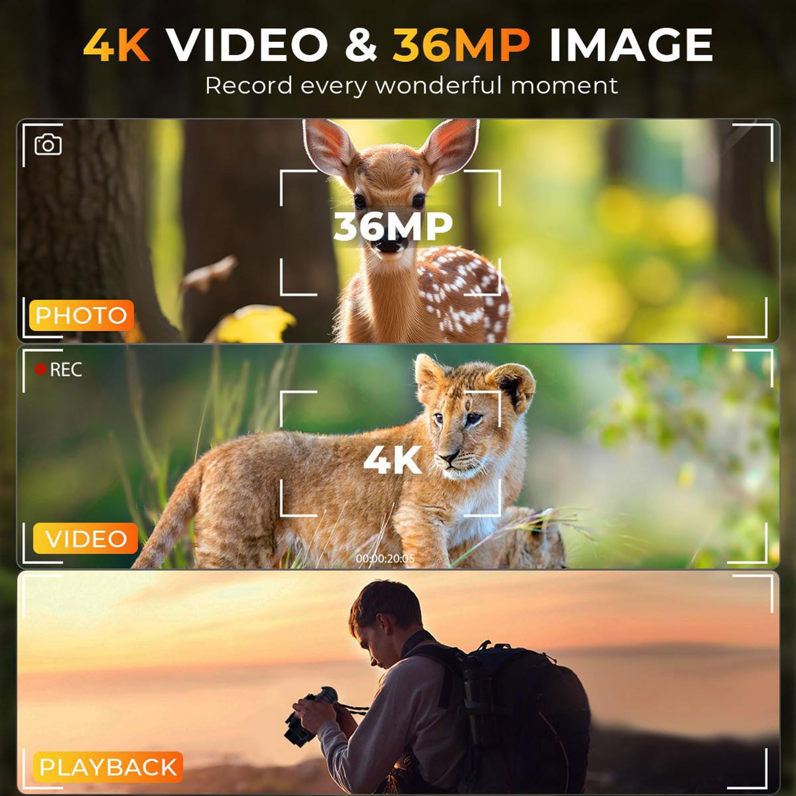 NV8300 4K Visori notturni con effetto visione 3D, Binocolo ricaricabile per la visione notturna Tattico militare, Zoom digitale 8X, Infrarossi a 7 livelli, Visione notturna montata sul casco