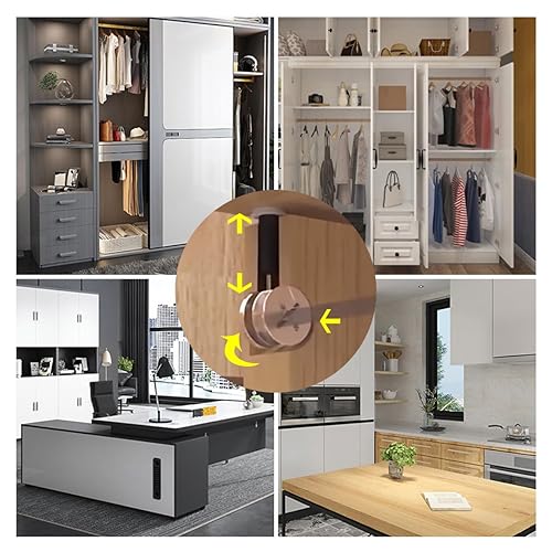 Miniatura 5 de Juego de sujetadores para muebles, kit surtido de cerradura de leva, 500 piezas con ruedas excéntricas, pasadores de madera, pernos de hardware,